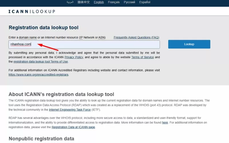 Kiểm tra tên miền